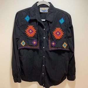 Blue Mesa Western Wear Women’s Large Button-Up with chest flaps